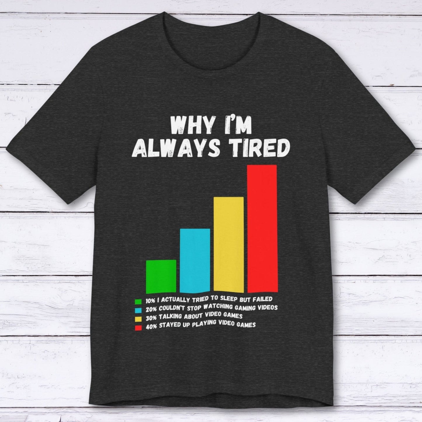 T-Shirt Dark Grey Heather / S Why I'm Always Tired T-shirt