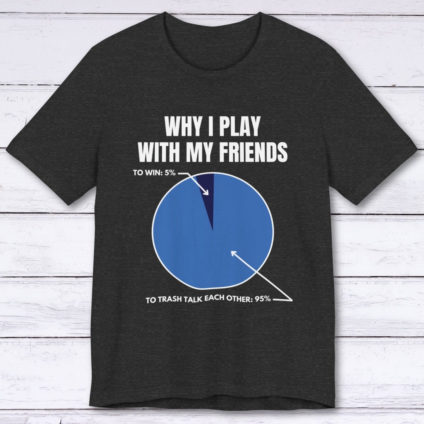 T-Shirt Dark Grey Heather / S Why I Play With My Friends T-shirt