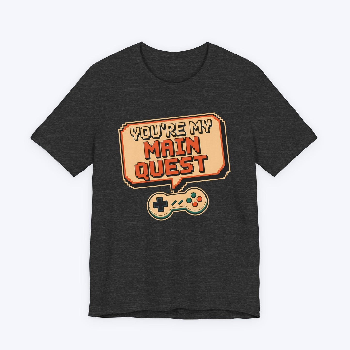 T-Shirt Dark Grey Heather / S You're My Main Quest – Open World Love T-shirt