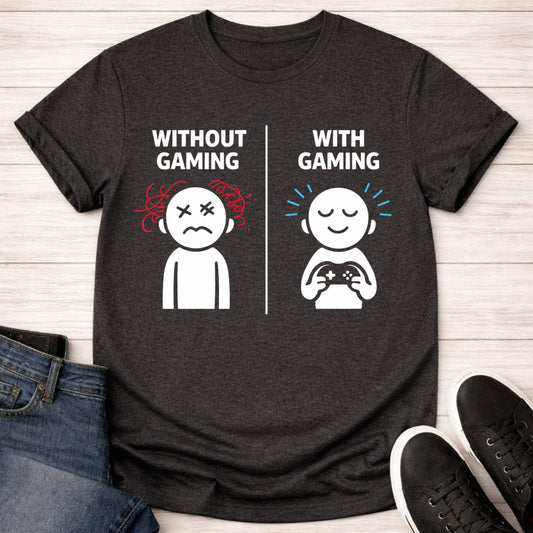 T-Shirt Dark Grey / S With Gaming Mood T-shirt