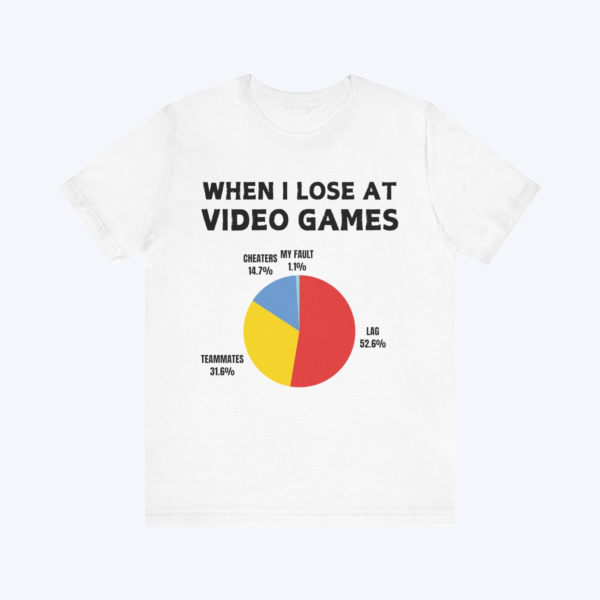 T-Shirt Gamers Excuse Pie Chart T-shirt