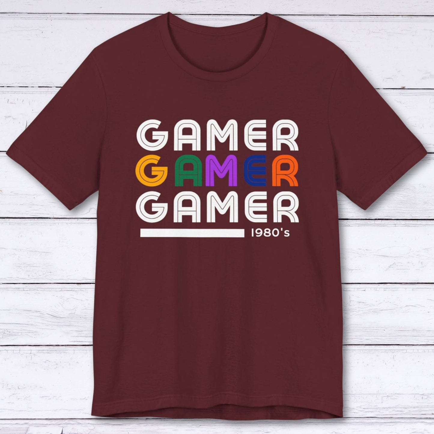 T-Shirt Maroon / S 80's Gamer Flashback T-shirt