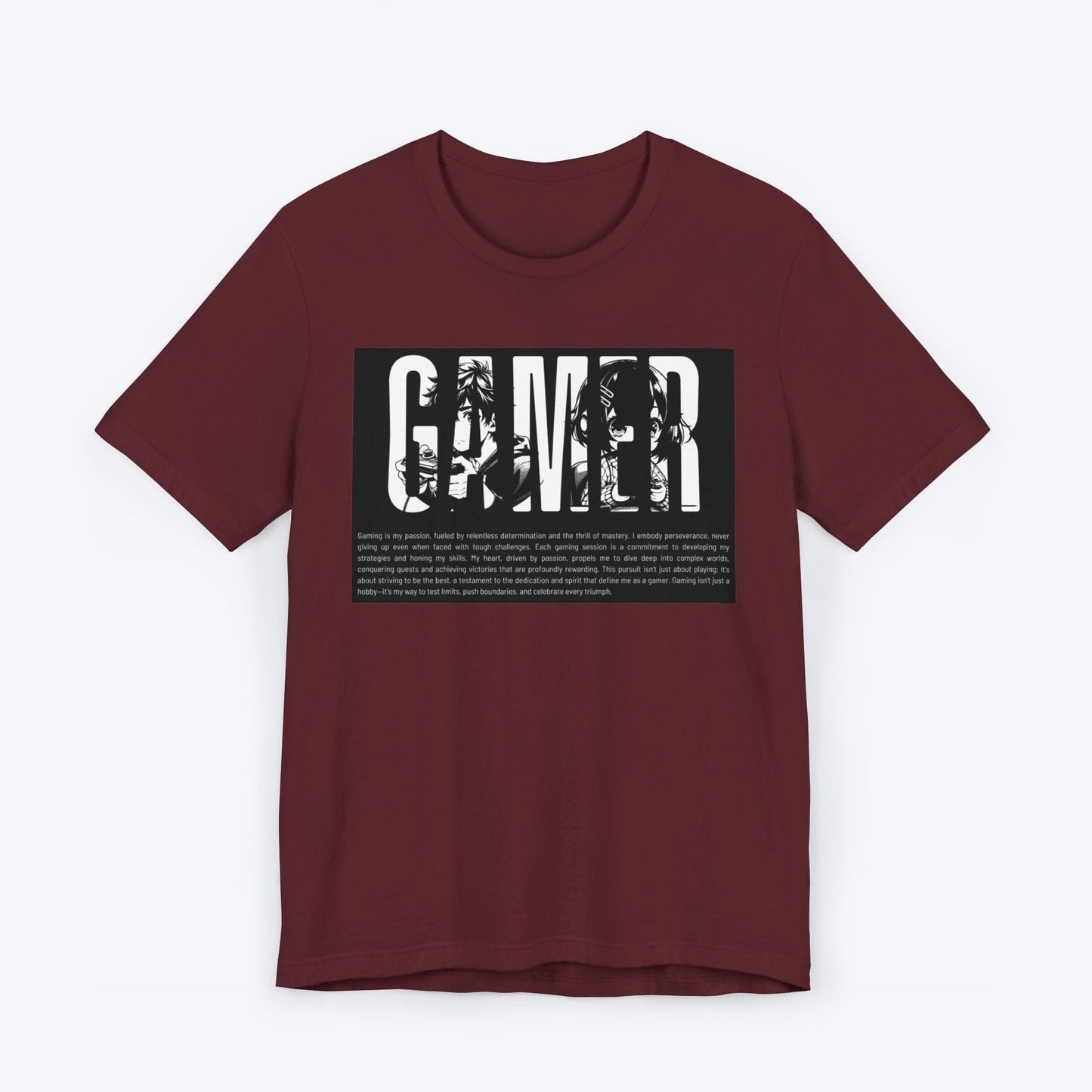 T-Shirt Maroon / S Anime Gamers T-shirt