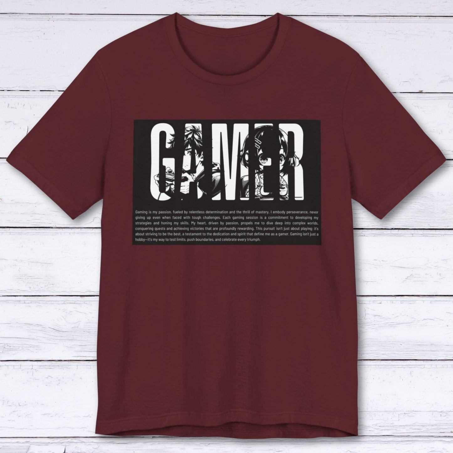 T-Shirt Maroon / S Anime Gamers T-shirt