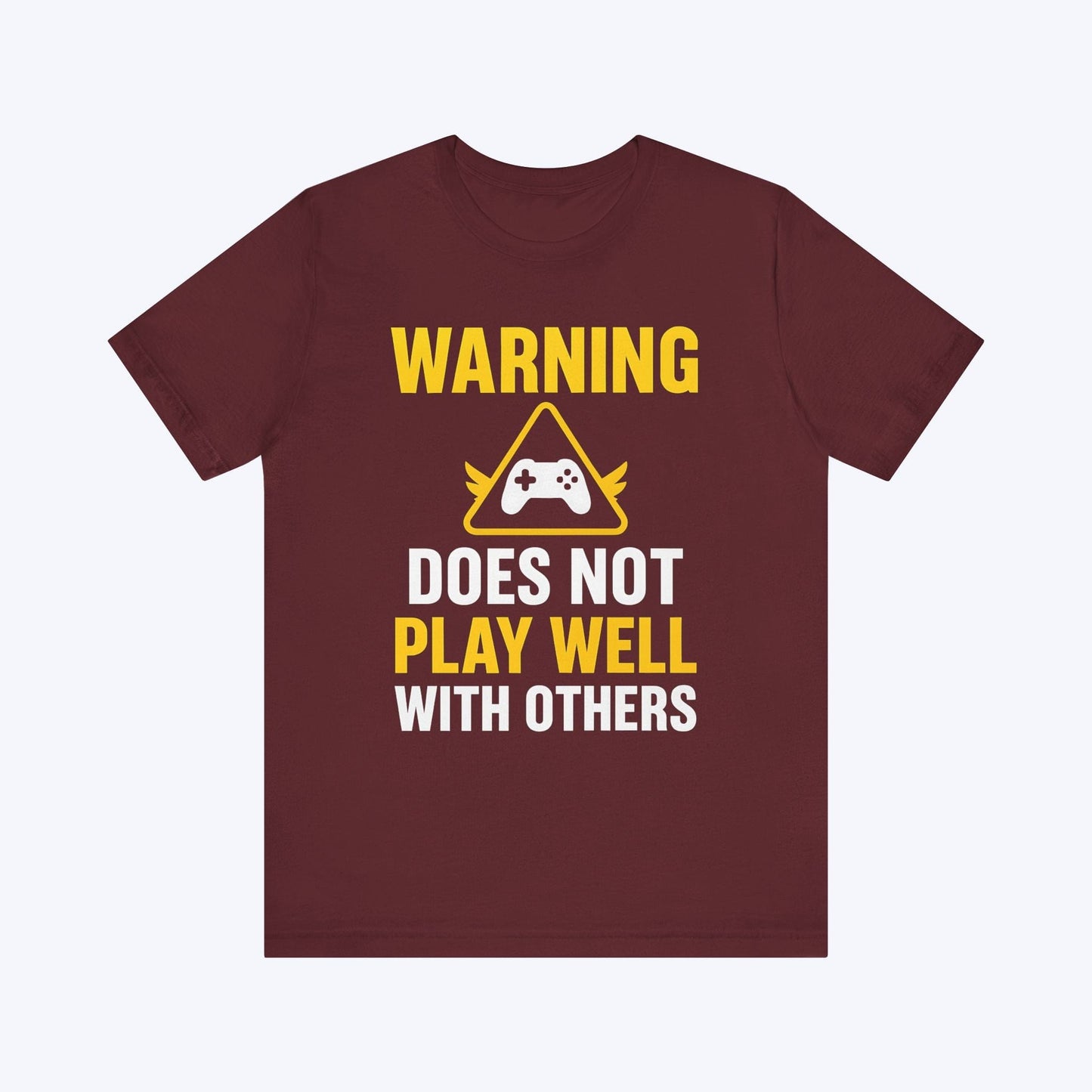 T-Shirt Maroon / S Approach with Caution Gaming T-shirt