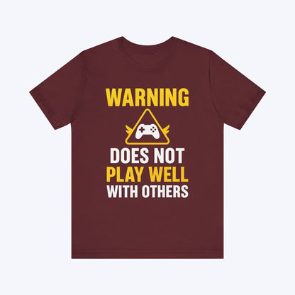 T-Shirt Maroon / S Approach with Caution Gaming T-shirt