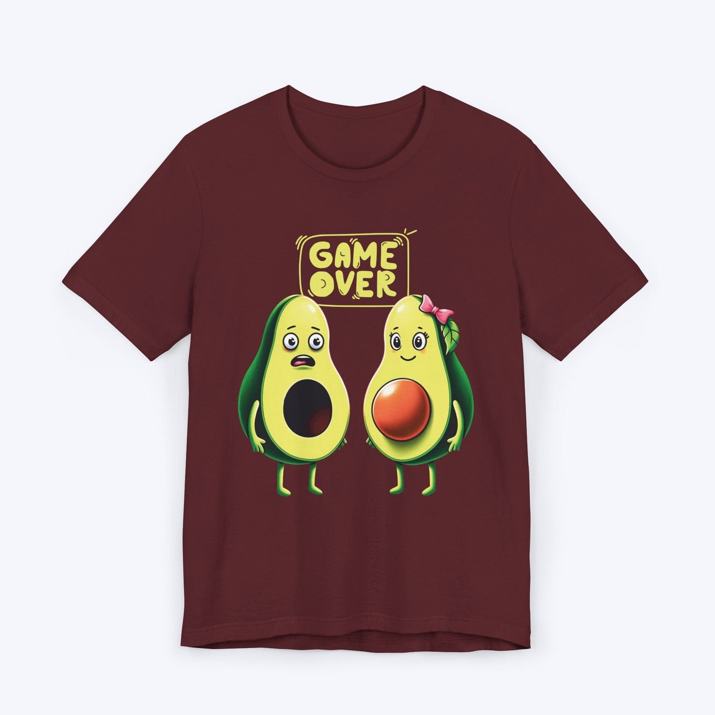 T-Shirt Maroon / S Avocado Family: Game Over or Just Beginning T-shirt