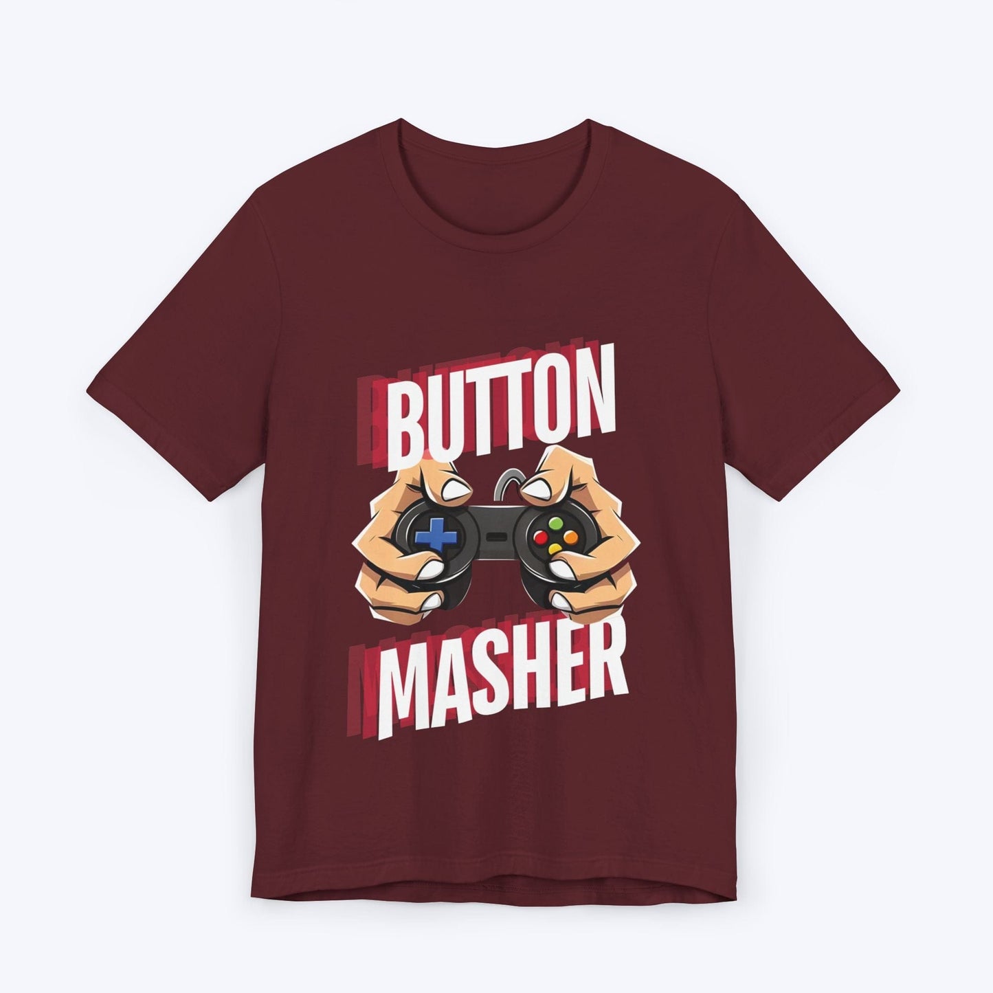 T-Shirt Maroon / S Button Masher T-shirt