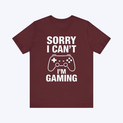 T-Shirt Maroon / S Can’t Talk – Gaming T-shirt