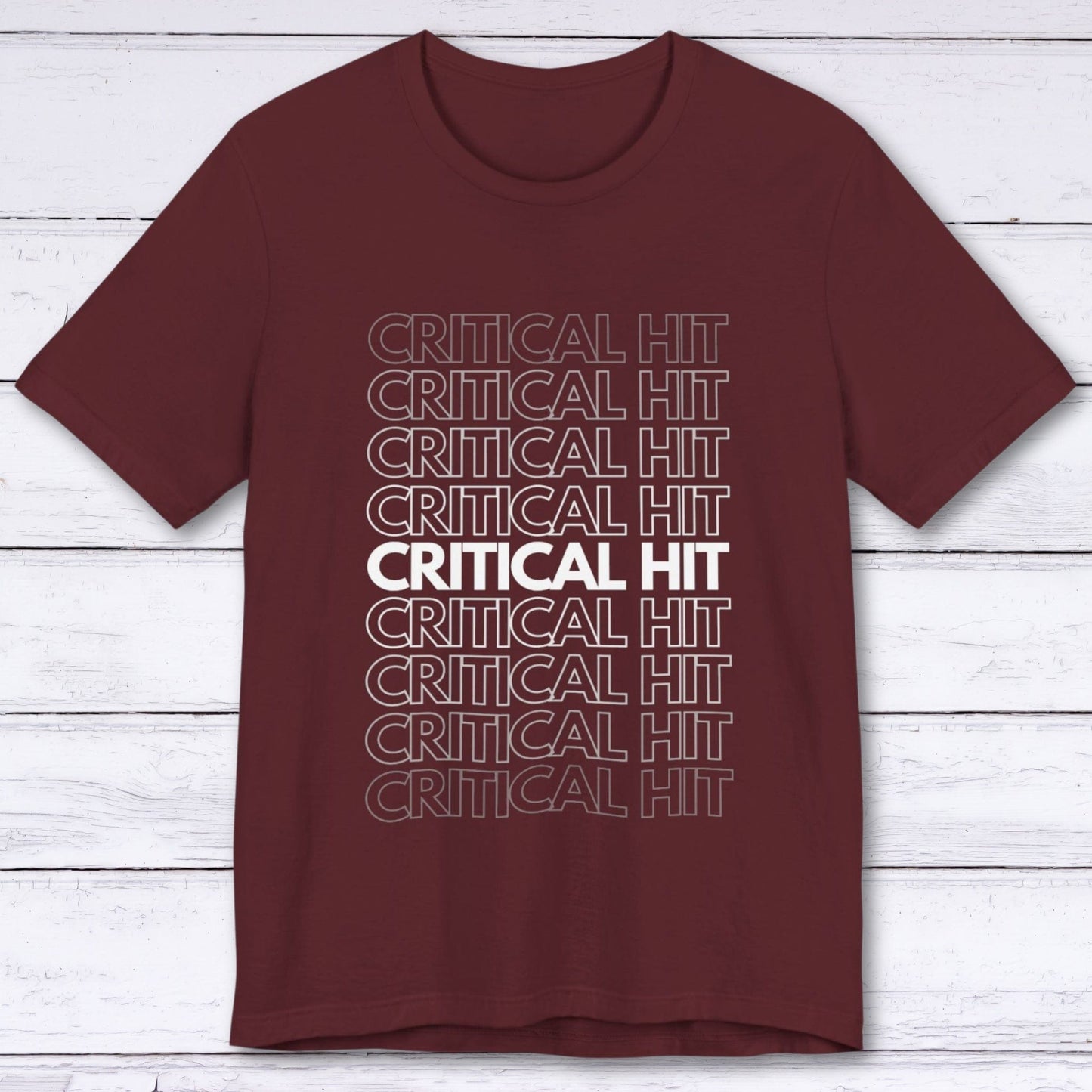 T-Shirt Maroon / S Critical Hit Gamer T-shirt