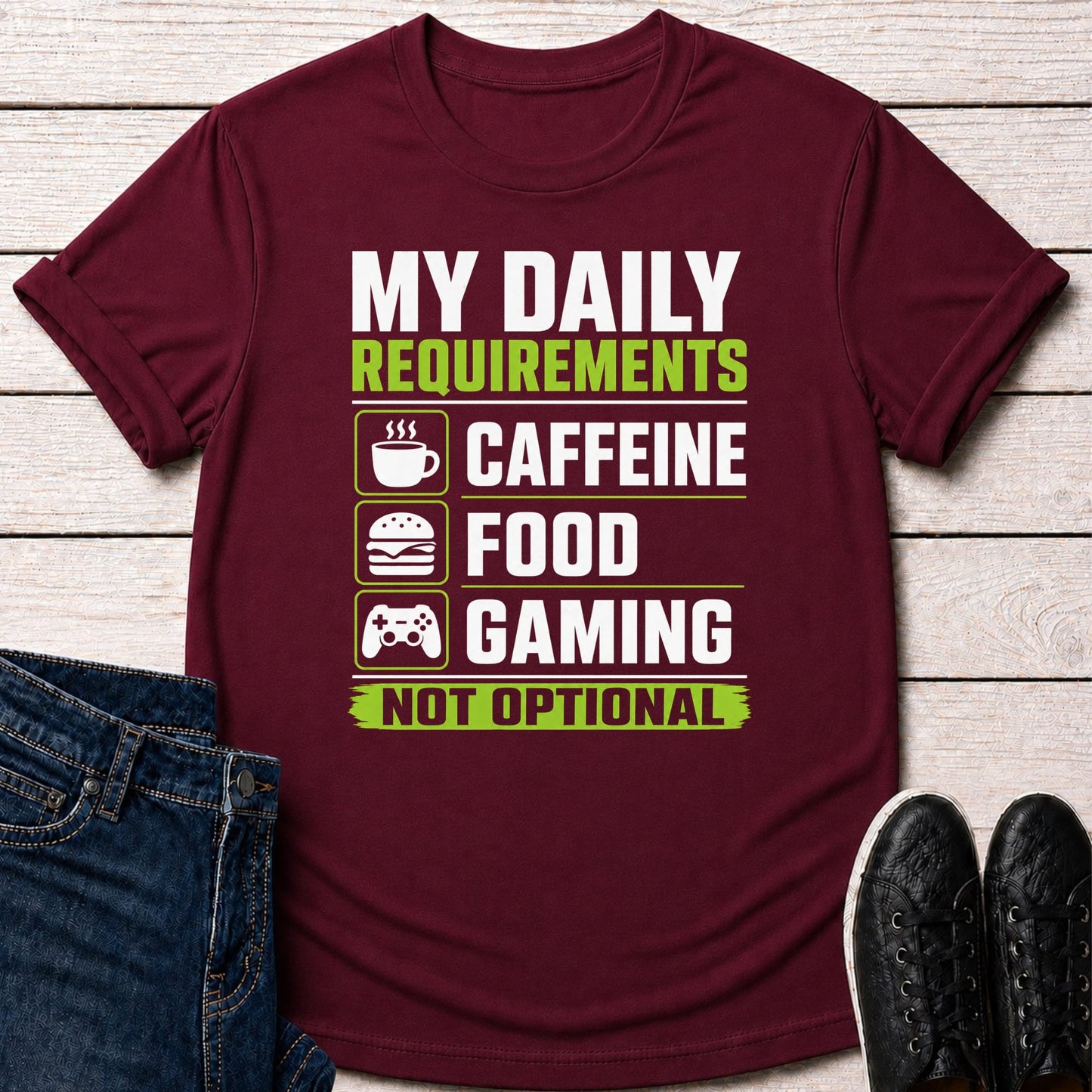 T-Shirt Maroon / S Daily Requirements T-shirt