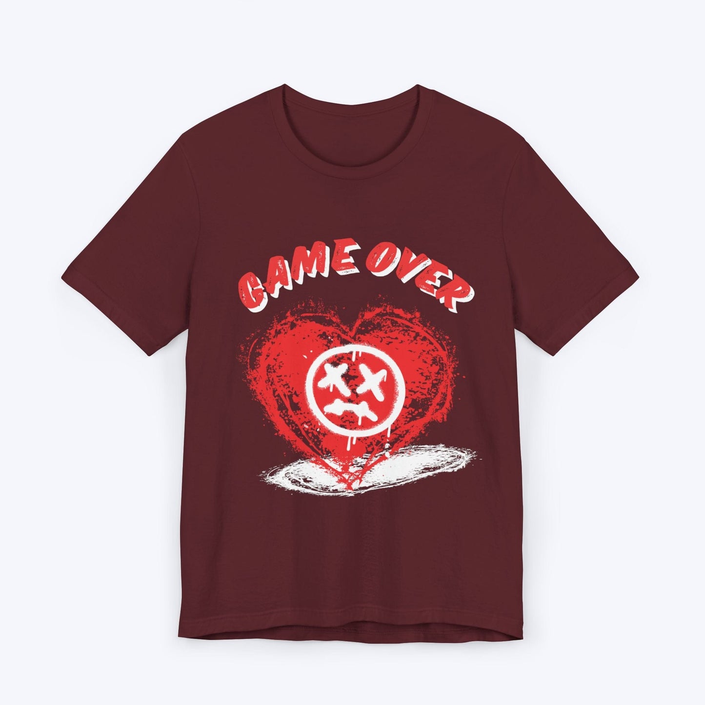 T-Shirt Maroon / S Game Over:Sad Hearts T-shirt