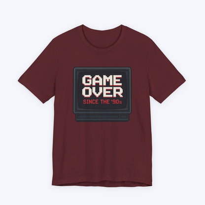 T-Shirt Maroon / S Game Over - TV Box T-Shirt