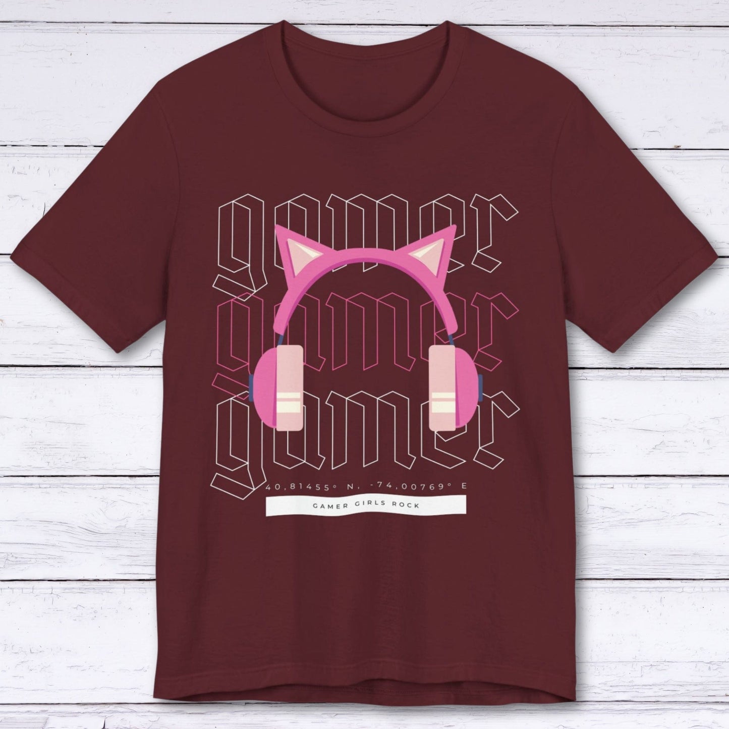 T-Shirt Maroon / S Gamer Girls Rock T-shirt