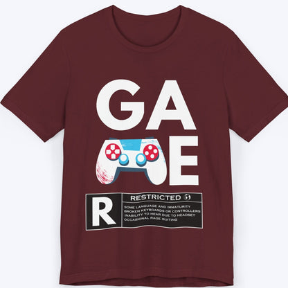 T-Shirt Maroon / S Gamer Restricted T-shirt