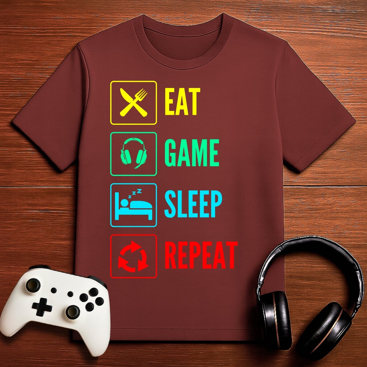 T-Shirt Maroon / S Gamer Routine T-shirt