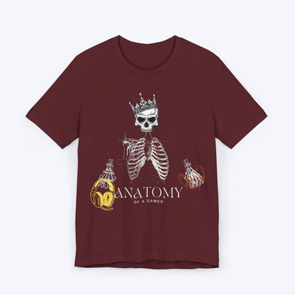 T-Shirt Maroon / S Gamer's Anatomy: Bones & Buttons T-shirt