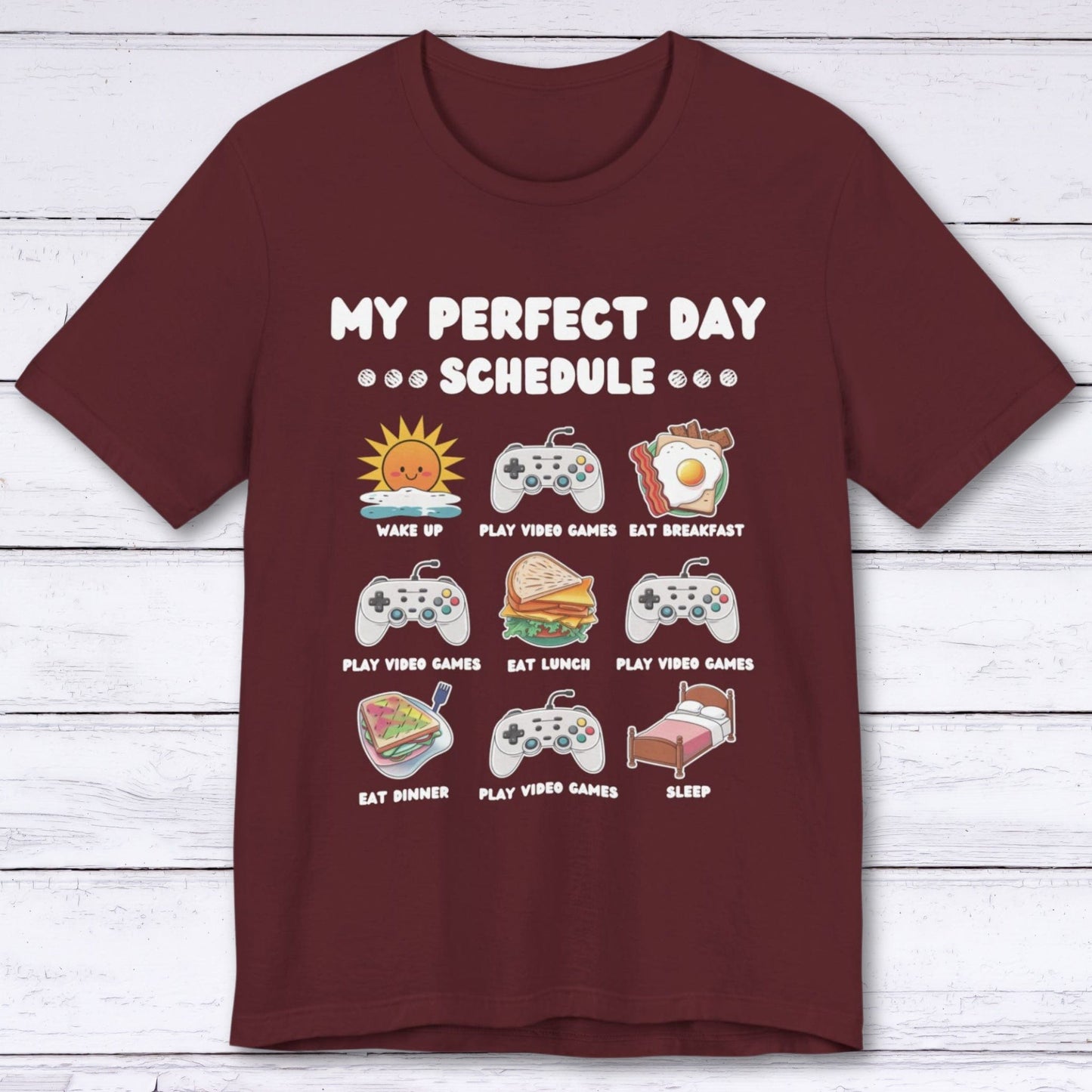 T-Shirt Maroon / S Gamers Itinerary T-shirt