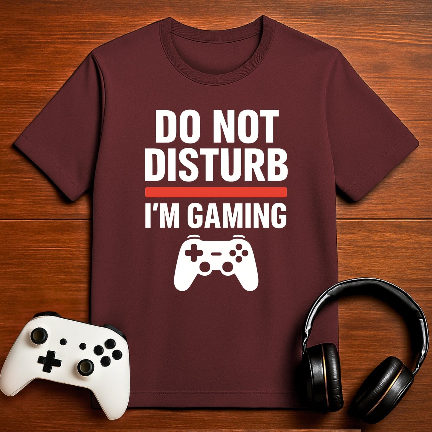 T-Shirt Maroon / S Gaming Time – No Interruptions T-shirt