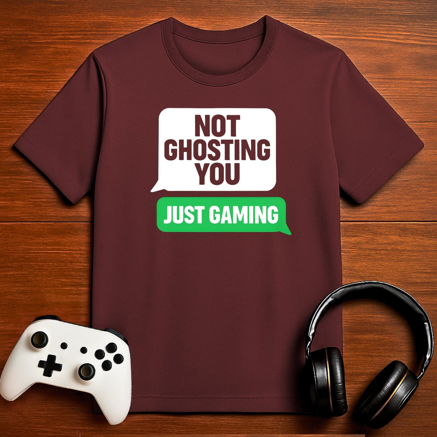 T-Shirt Maroon / S Ghost Mode: Gaming Activated T-shirt