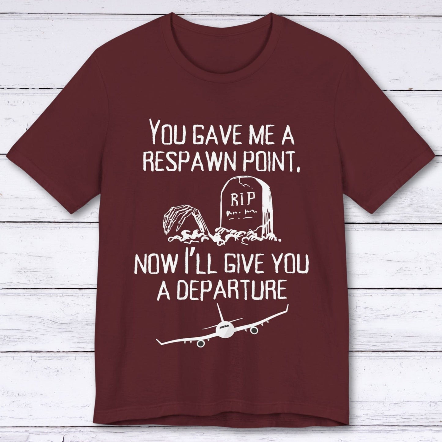 T-Shirt Maroon / S Giving You a Departure T-shirt