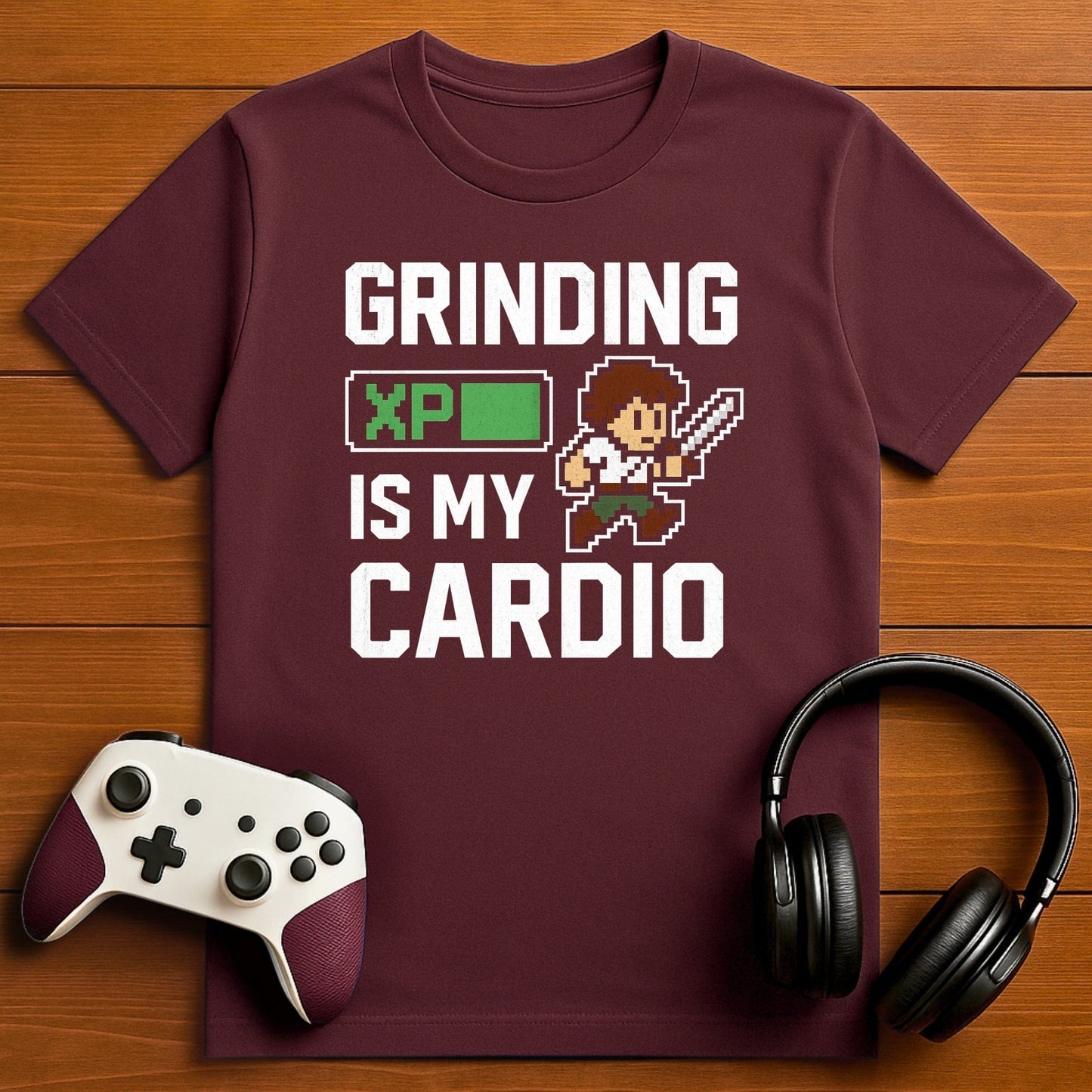 T-Shirt Maroon / S Grinding XP is my Cardio T-Shirt