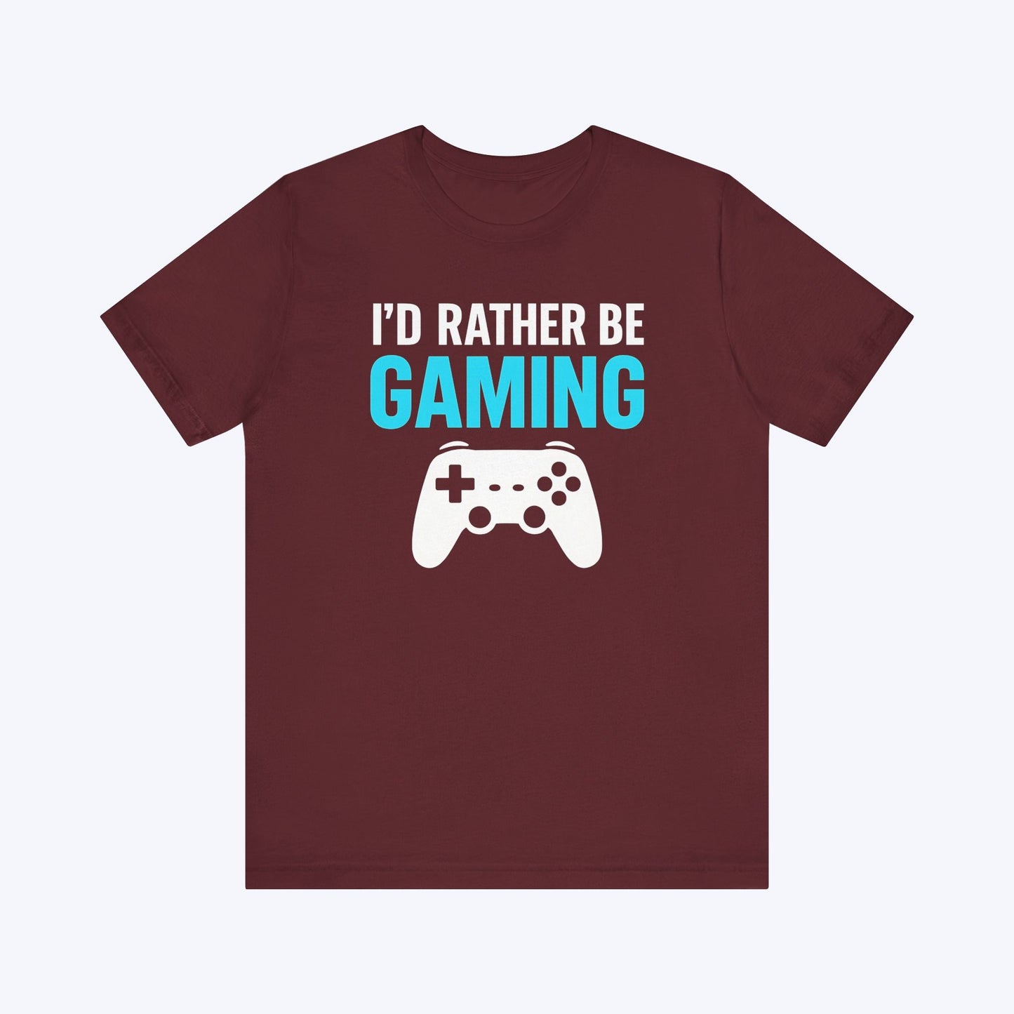 T-Shirt Maroon / S Here Physically, Gaming Mentally T-shirt