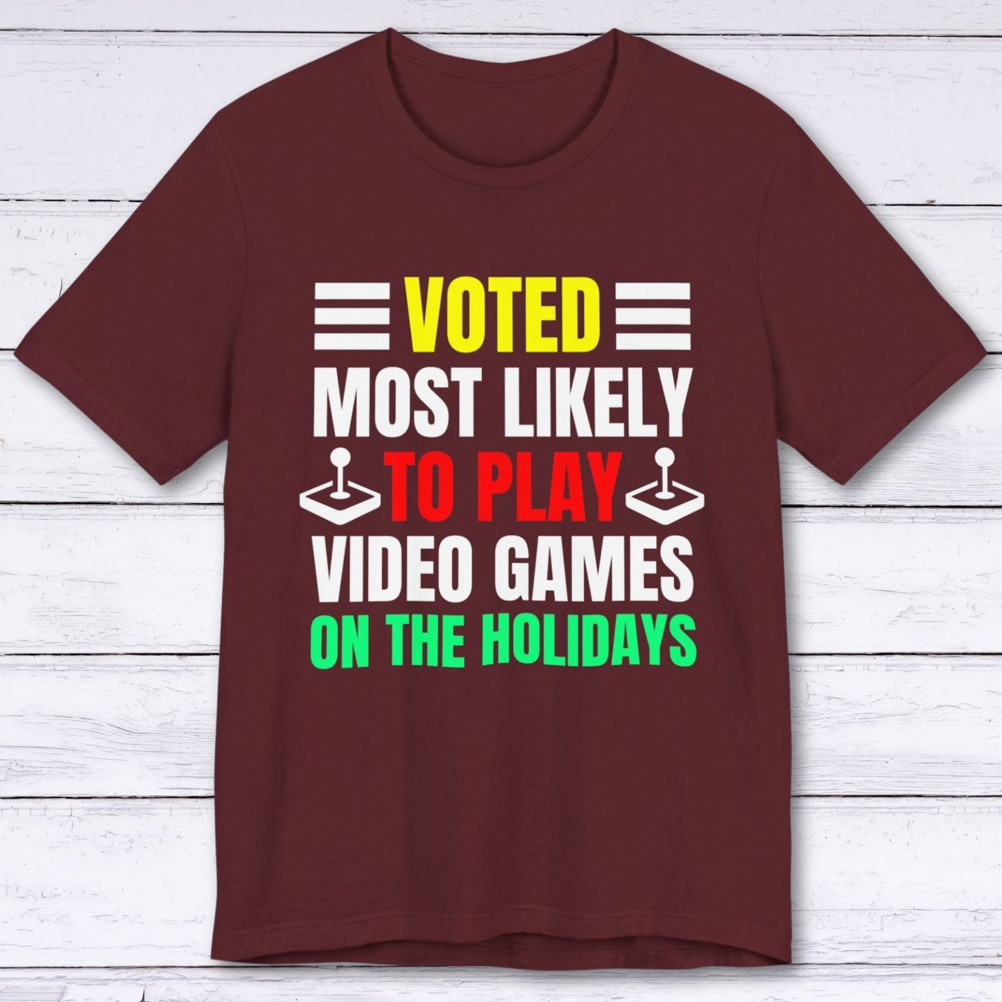 T-Shirt Maroon / S Holiday Gamer T-shirt