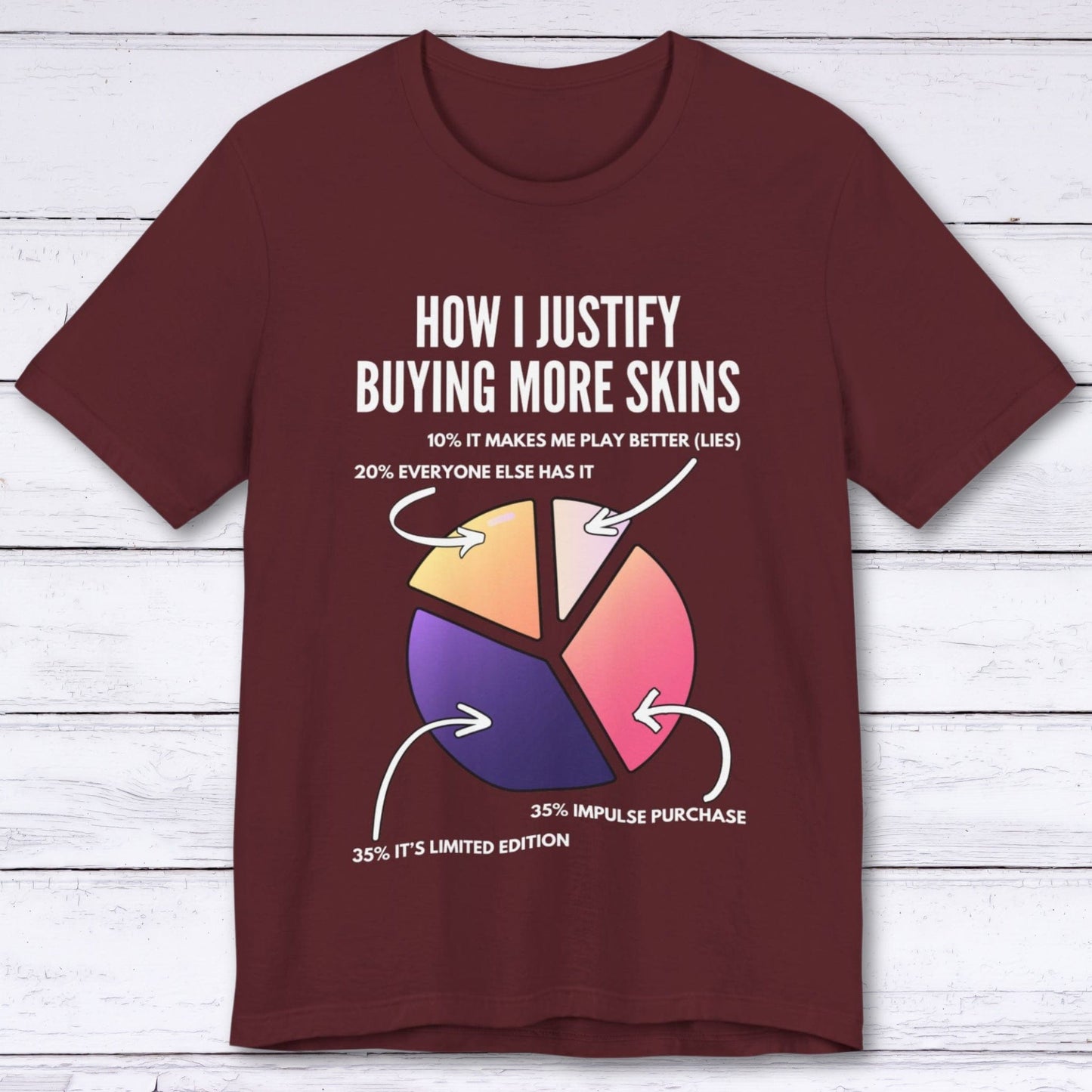 T-Shirt Maroon / S How I Justify Buying More Skins T-shirt