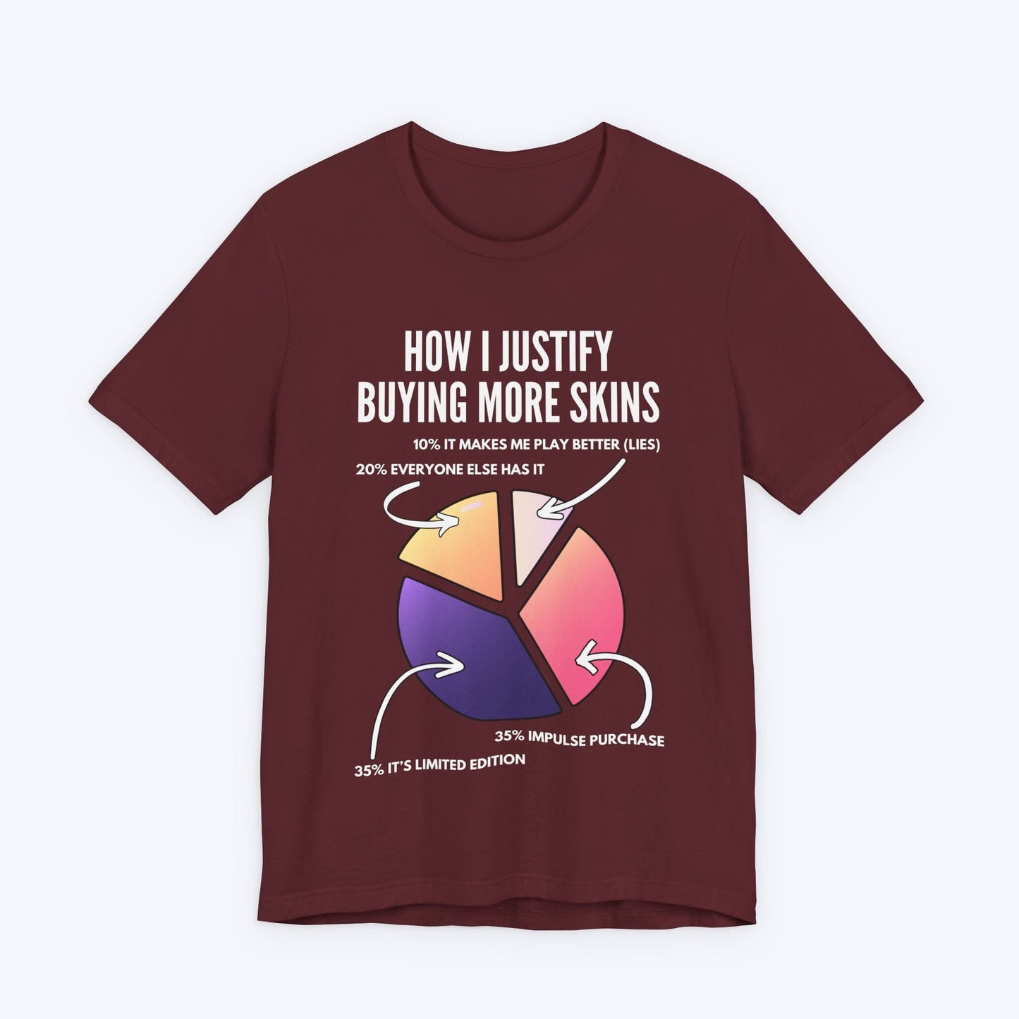 T-Shirt Maroon / S How I Justify Buying More Skins T-shirt