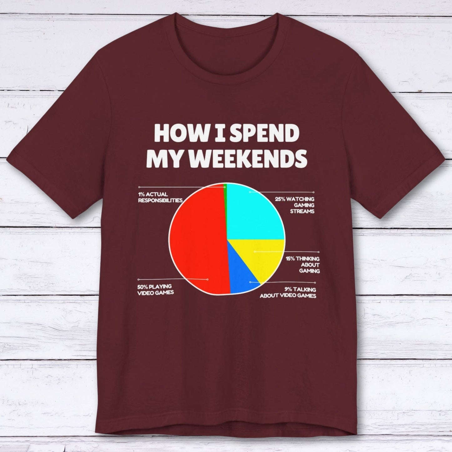 T-Shirt Maroon / S How I Spend My Weekends T-shirt