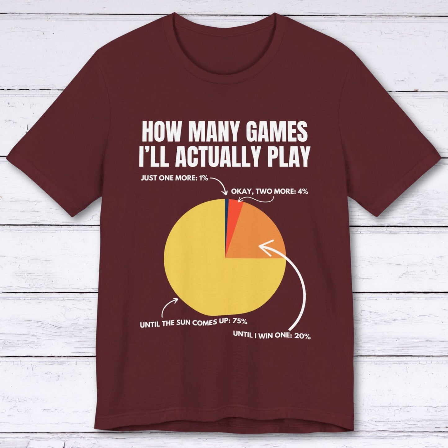 T-Shirt Maroon / S How Many Games I'll Actually Play T-shirt