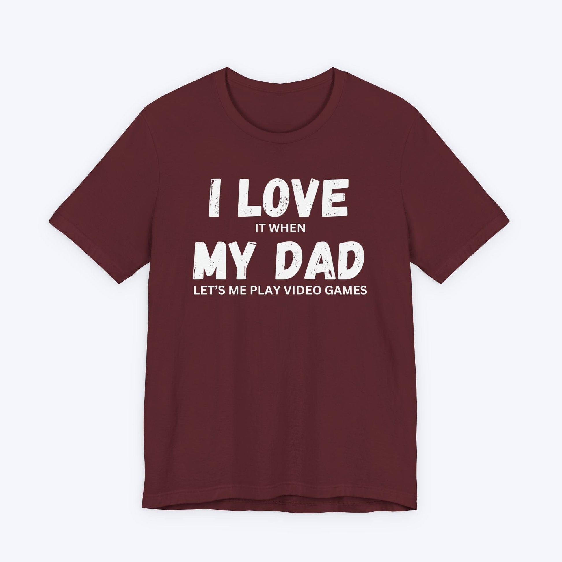 T-Shirt Maroon / S I Love My Dad (Gamer) T-shirt