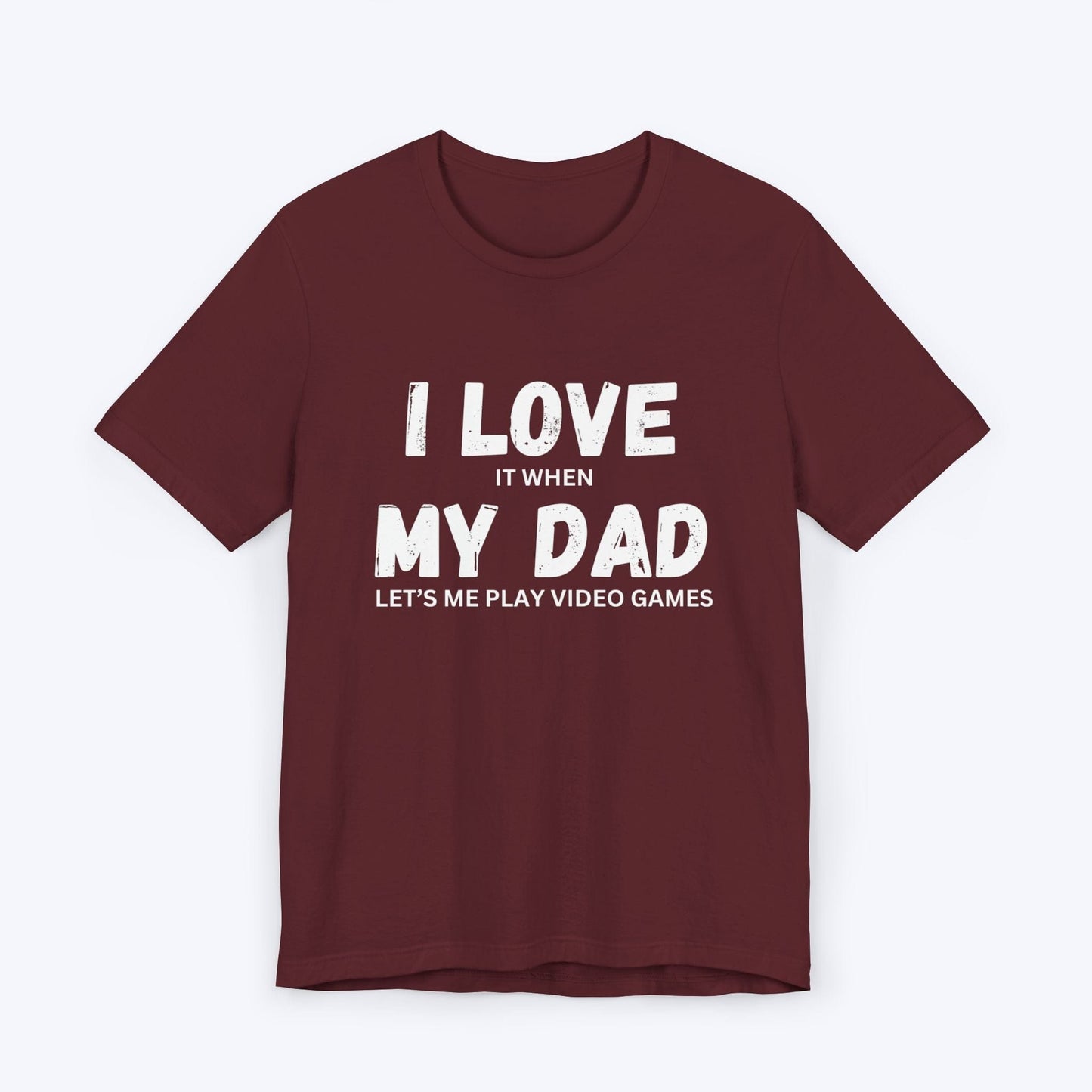 T-Shirt Maroon / S I Love My Dad (Gamer) T-shirt