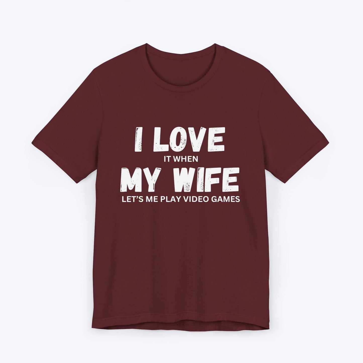 T-Shirt Maroon / S I Love My Wife (Gamer) T-shirt