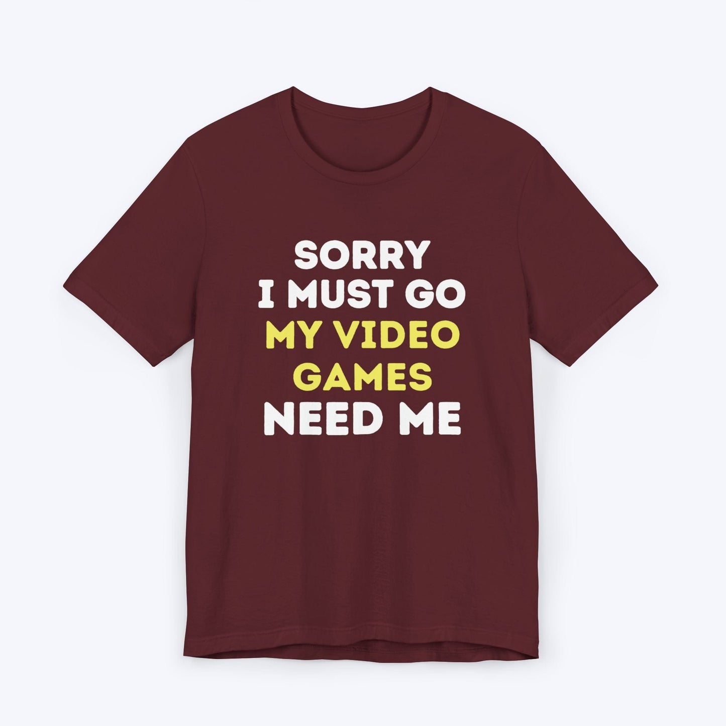 T-Shirt Maroon / S I Must Go (Video Games) T-shirt