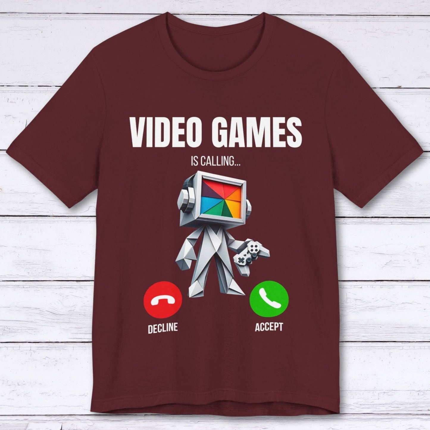 T-Shirt Maroon / S Incoming Call: Video Games T-shirt