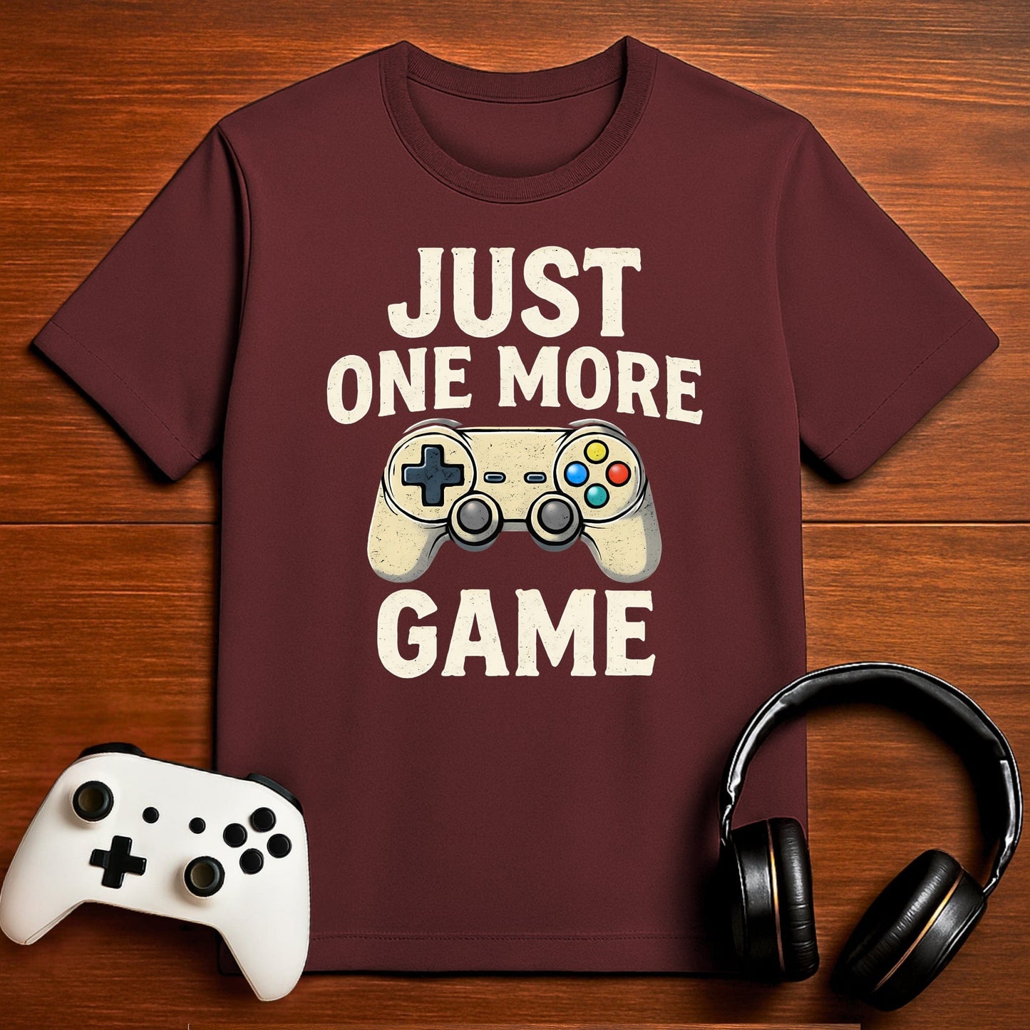 T-Shirt Maroon / S Just One More Game T-shirt
