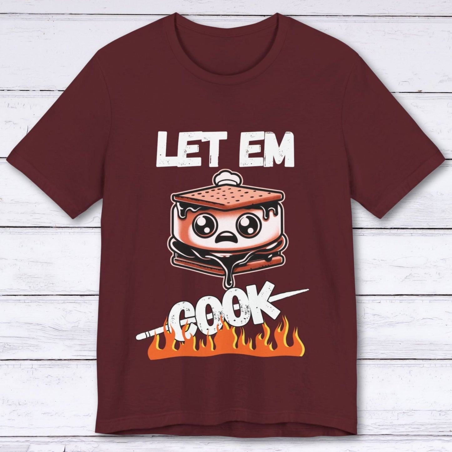 T-Shirt Maroon / S Let Em Cook Gamer (S'mores )T-shirt