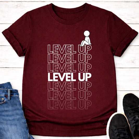 T-Shirt Maroon / S Level Up T-shirt