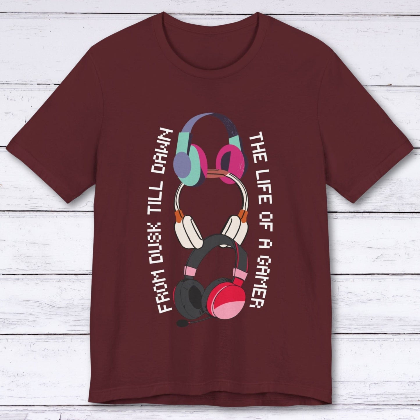 T-Shirt Maroon / S Life of a Gamer (Headset) T-shirt