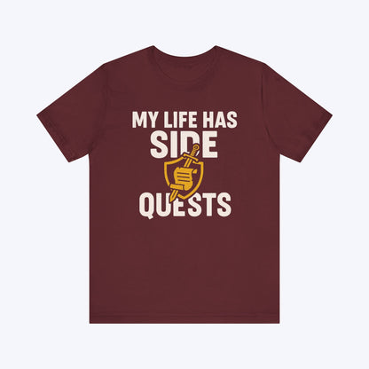 T-Shirt Maroon / S Life of Side Quests T-shirt