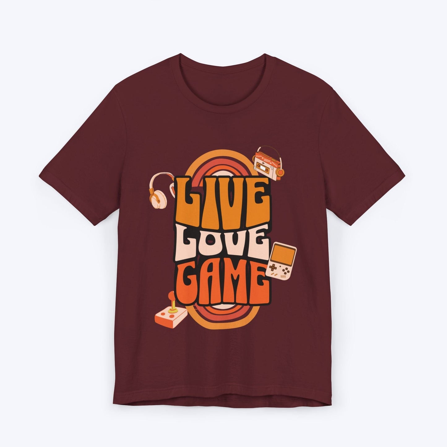 T-Shirt Maroon / S Live, Love, Game (Retro Edition) T-shirt