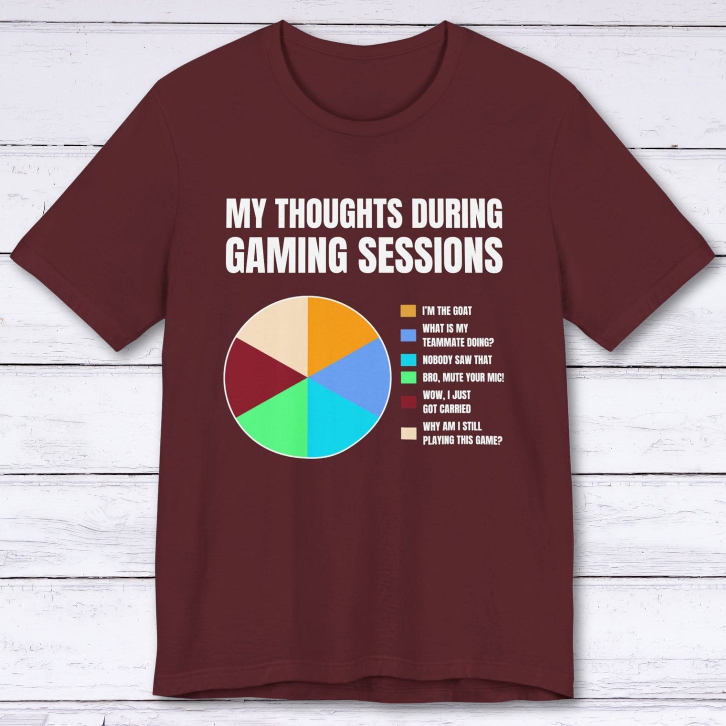 T-Shirt Maroon / S My Thoughts During Gaming Sessions T-shirt