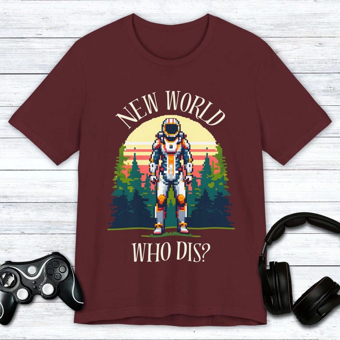 T-Shirt Maroon / S New World Who Dis T-shirt