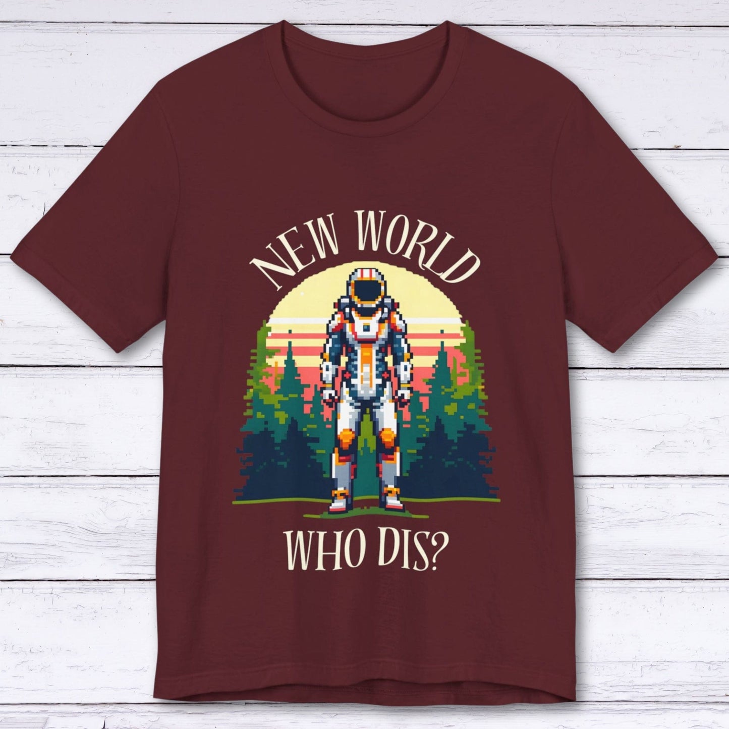 T-Shirt Maroon / S New World Who Dis T-shirt