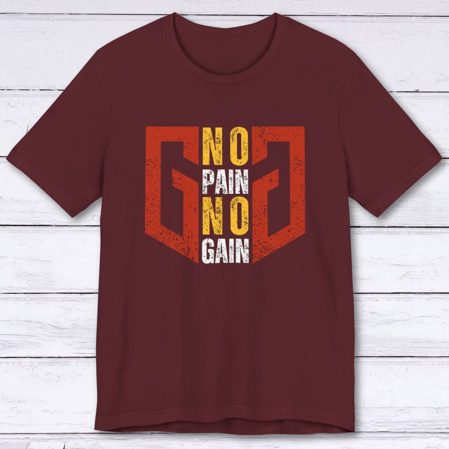 T-Shirt Maroon / S No Pain, No Gain "GG" T-shirt