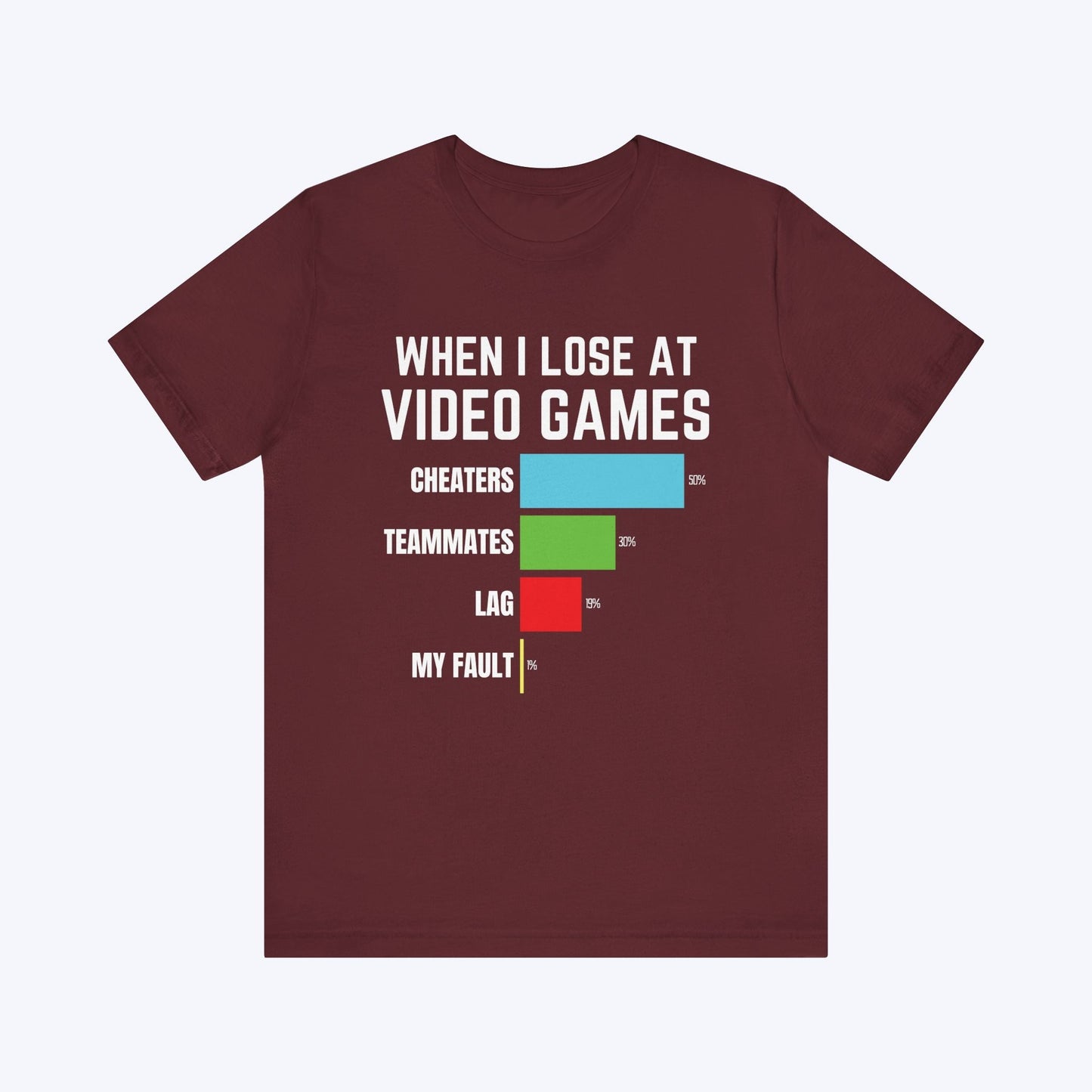T-Shirt Maroon / S Not My Fault Gaming T-shirt