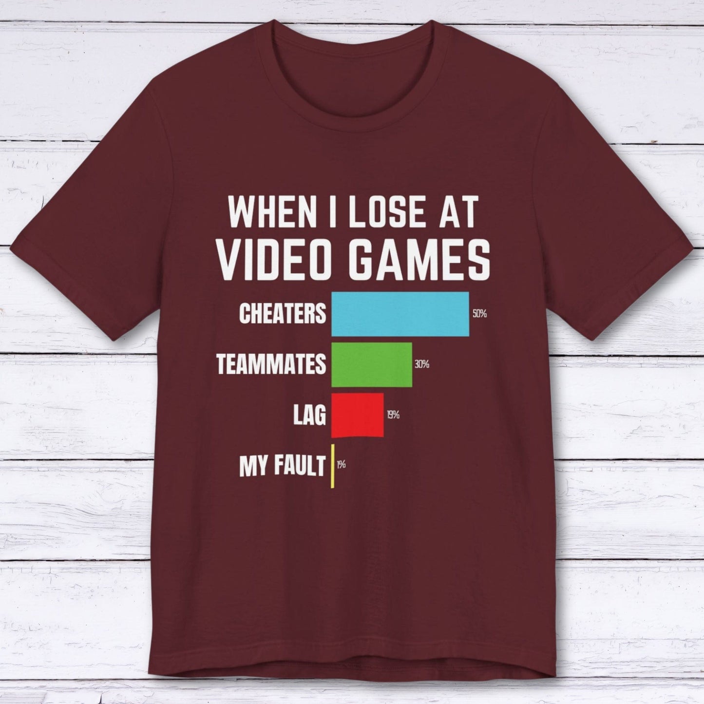 T-Shirt Maroon / S Not My Fault Gaming T-shirt