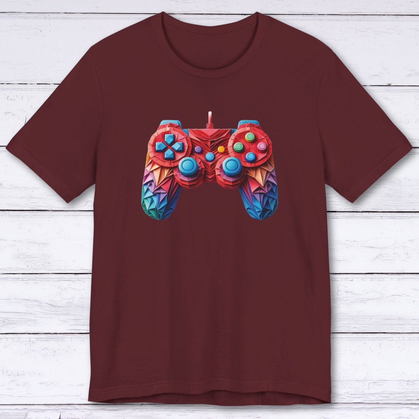 T-Shirt Maroon / S Origami Dragon Controller T-shirt